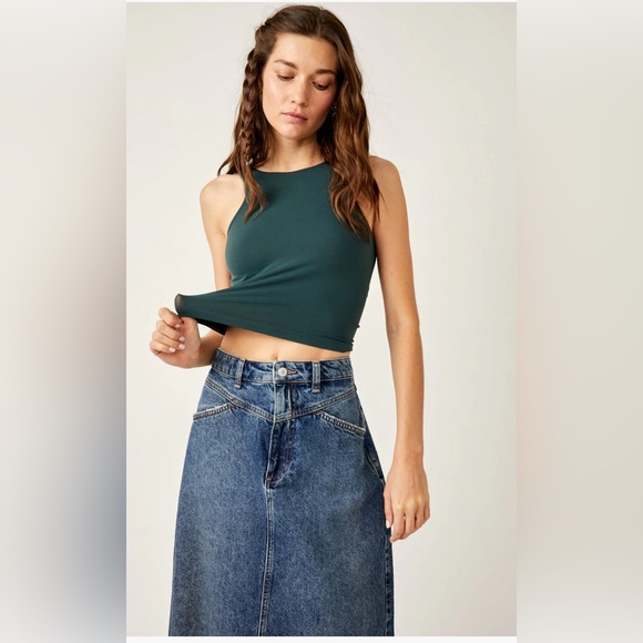 Intimately By Free People Tops - Intimately Free People Sz Med/Large Clean Lines Tank Top Forest Pool Green NWT